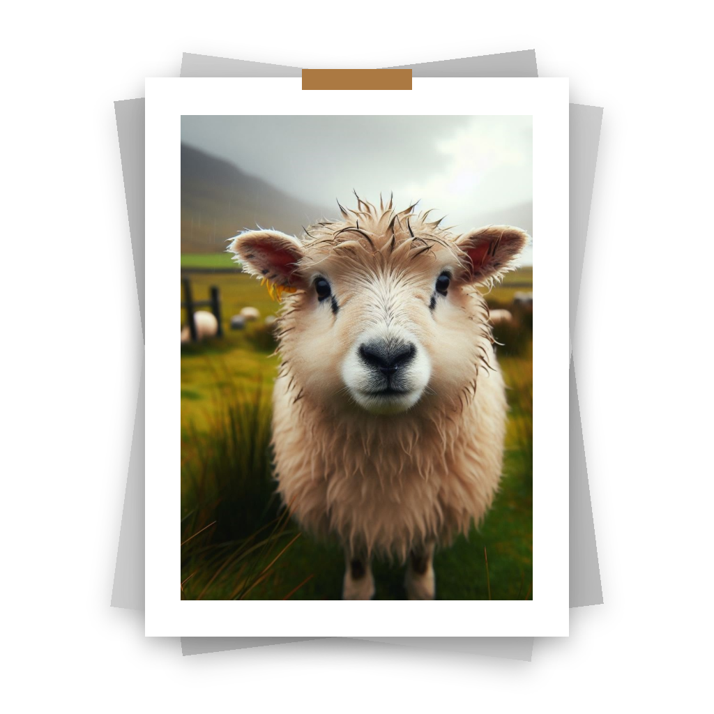 cute sheep in a wet irish field (1)